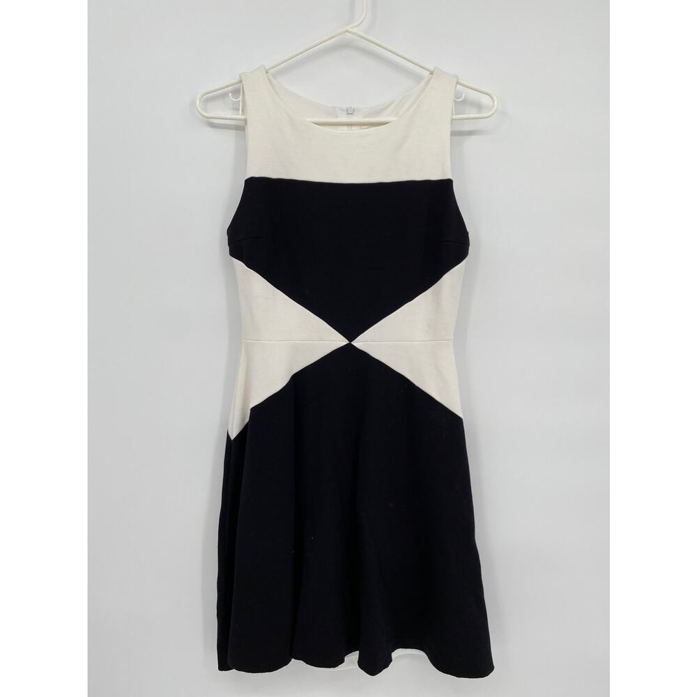 Bailey 44 Colorblock Sheath Mini Dress Black White Size Small